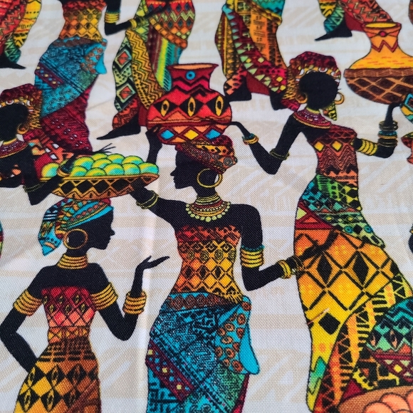 Timeless Treasures Fabrics of SoHo Kenta-C Beautiful Women & Woven Baskets Sew - Picture 11 of 16